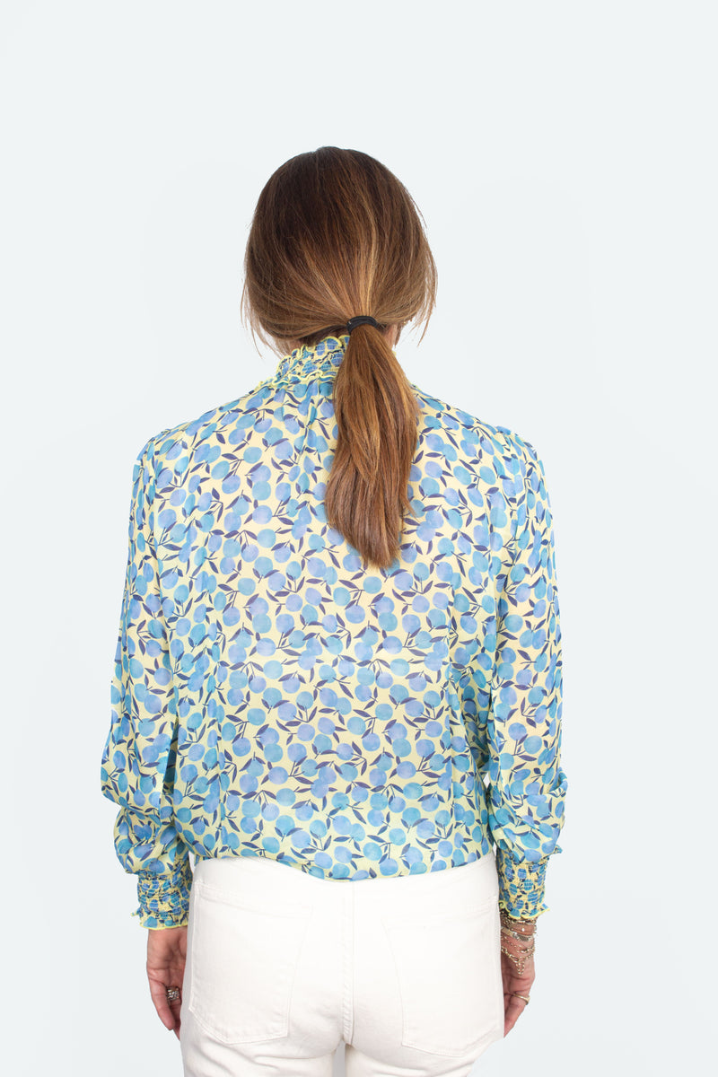 Tracy Clementine-print top